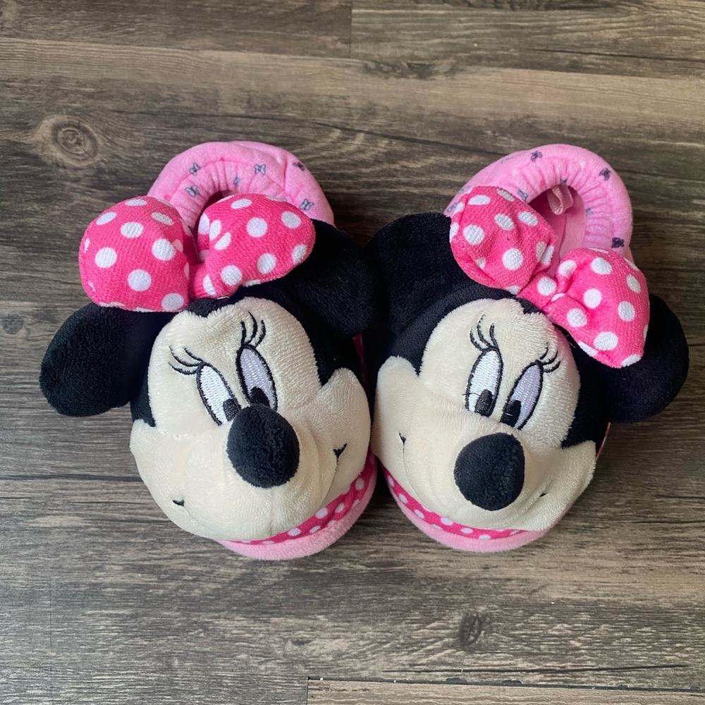 Disney Minnie Mouse Kids Slippers Size 9-10